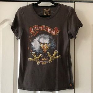 Trunk Harley Davidson sz L Swarovski crystal tee